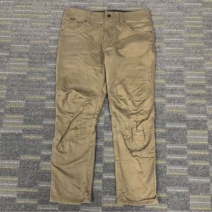 Kuhl FreeRydr Pants Mens 35x30 Tan Vintage Patina Dye Canvas Outdoor Hiking